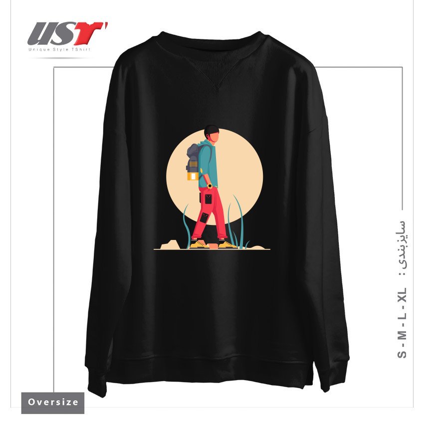 سوییشرت اورسایز طرح Life Style35
