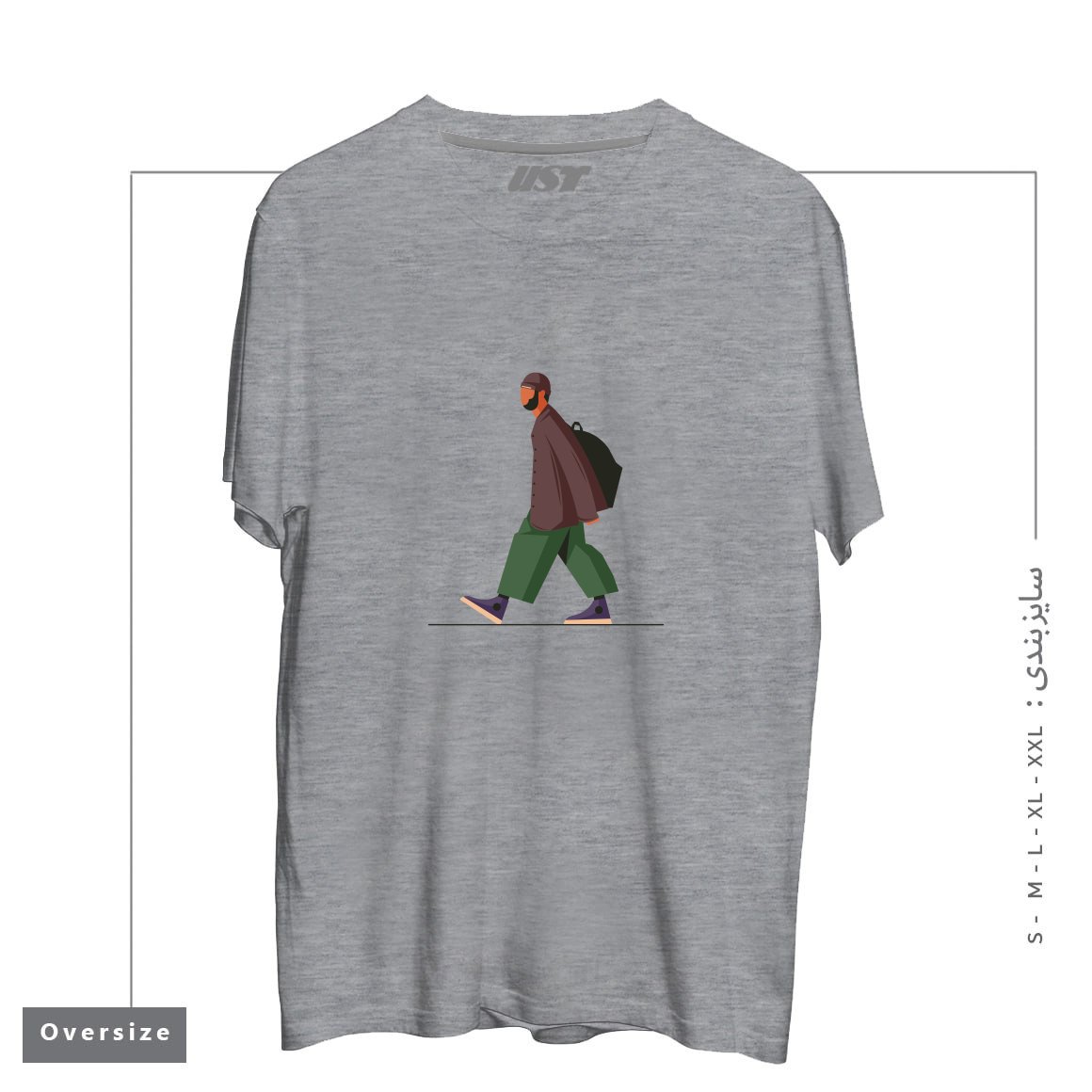 تیشرت اورسایز طرح Life Style37