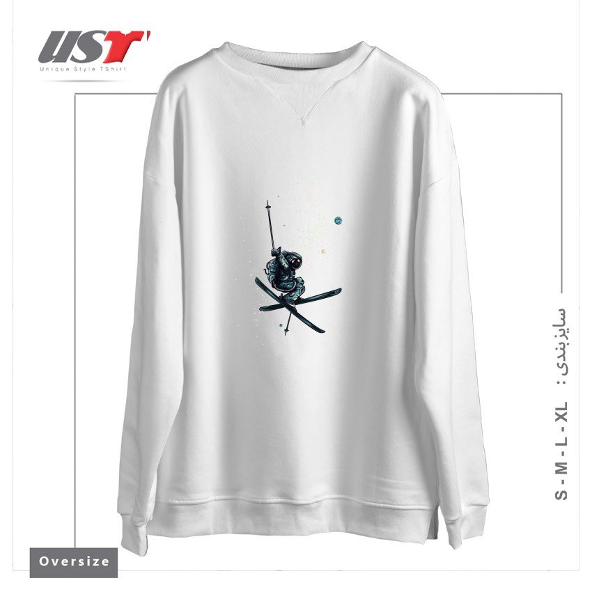 سوییشرت اورسایز طرح ASTRO SKI