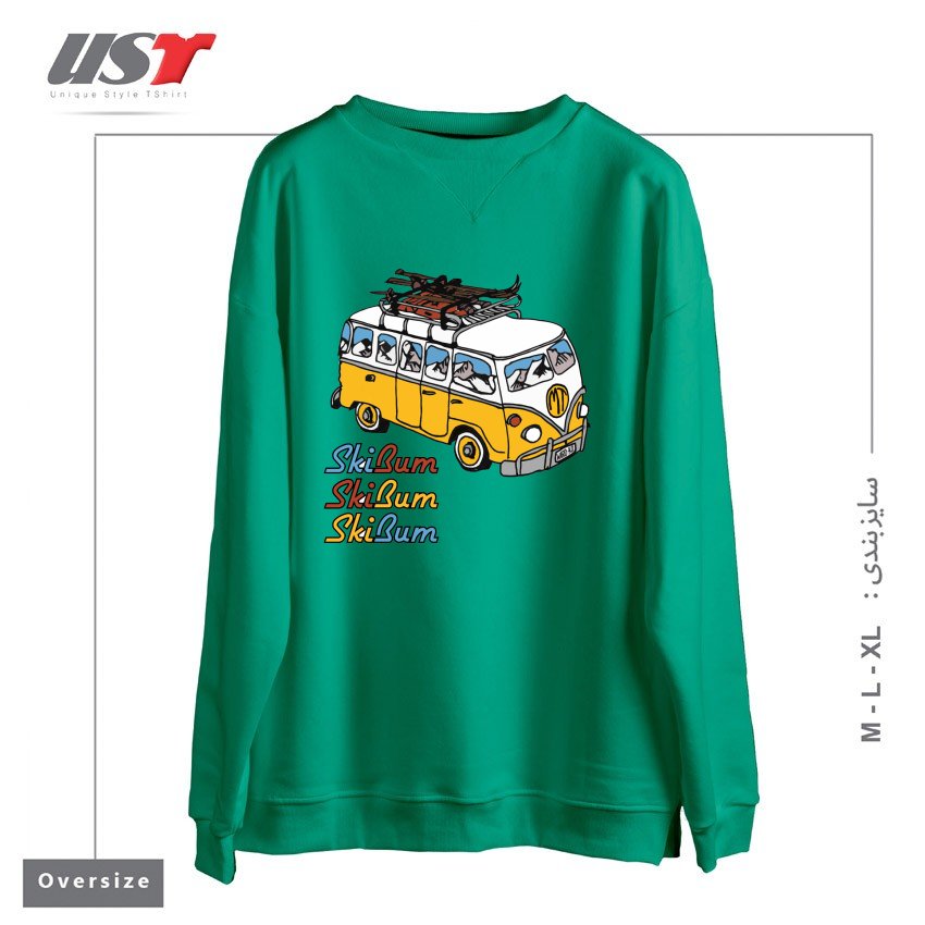سوییشرت اورسایز طرح MT SKI BUM
