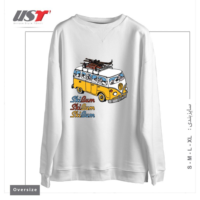 سوییشرت اورسایز طرح MT SKI BUM