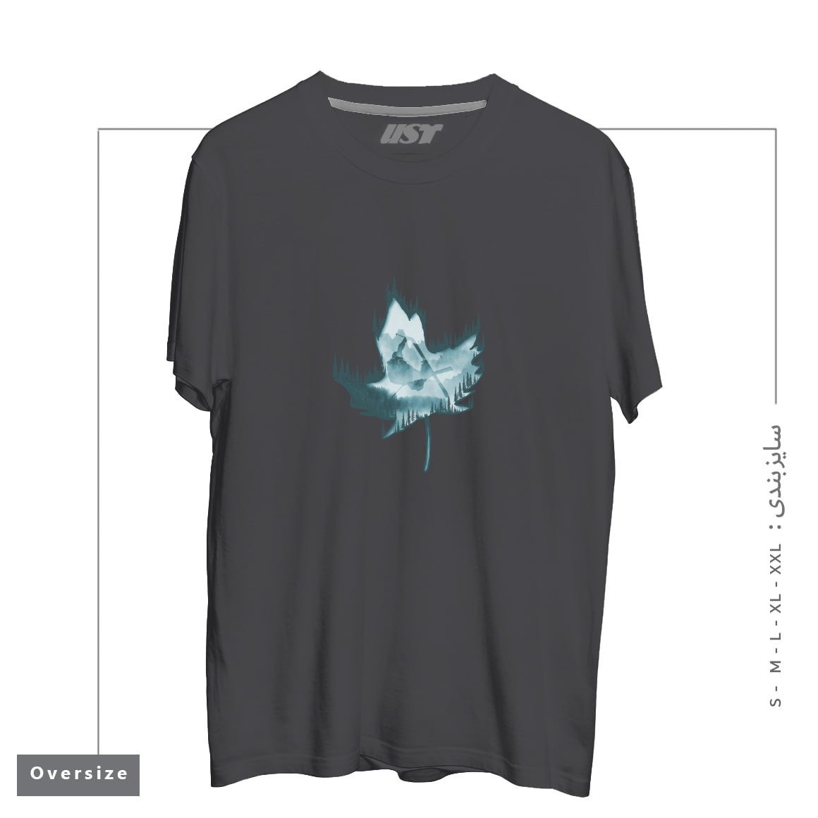 طرح MY SKI AND SNOW ART تیشرت اورسایزرنگ دودی