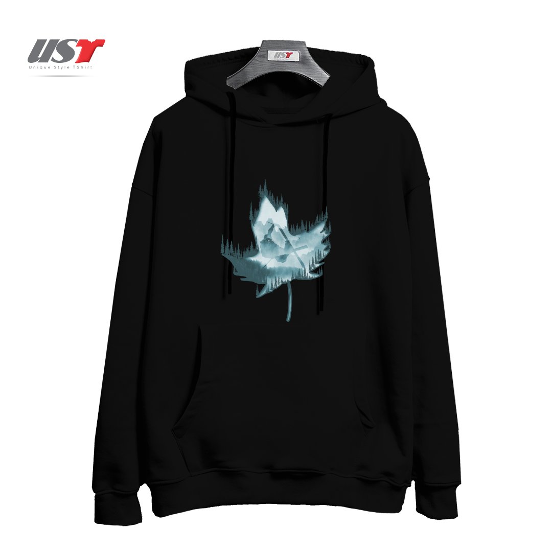 طرح MY SKI AND SNOW ART هودی اورسایزرنگ مشکی