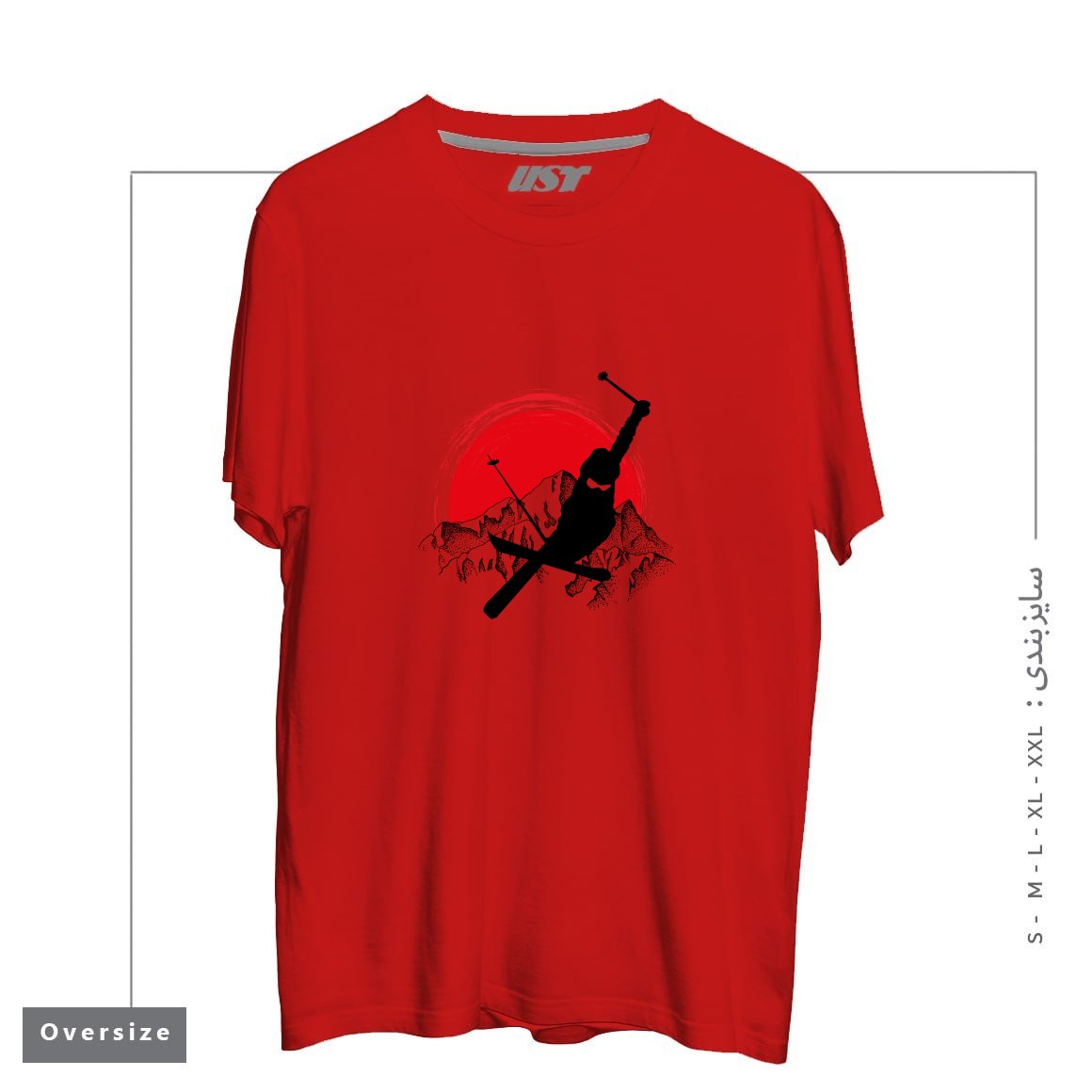تیشرت اورسایز طرح MY SKI AND SNOW ART7
