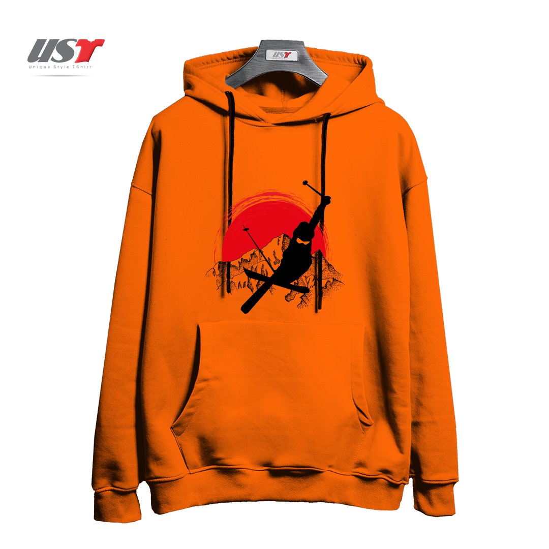 هودی اورسایز طرح MY SKI AND SNOW ART7