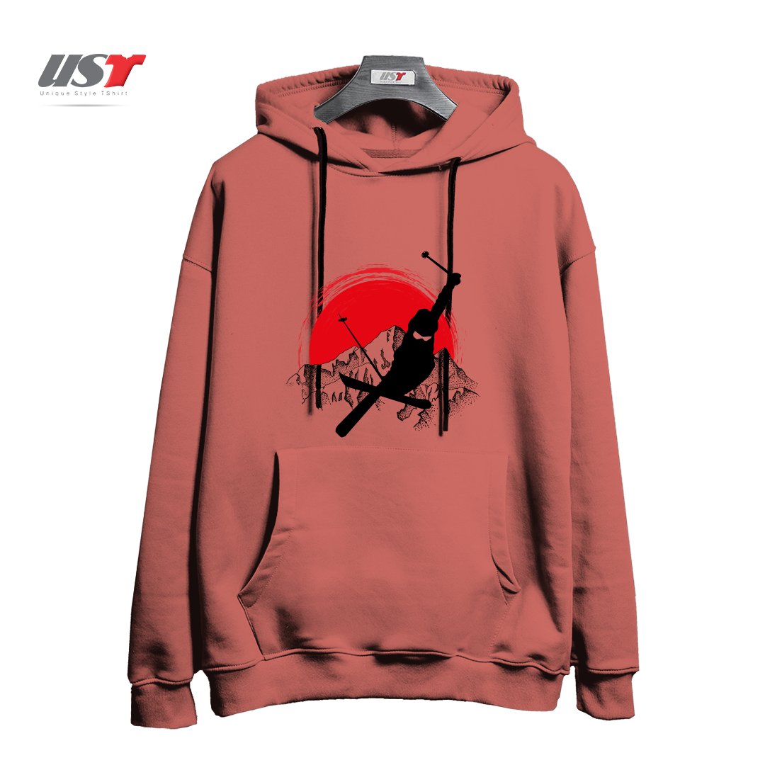 هودی اورسایز طرح MY SKI AND SNOW ART7