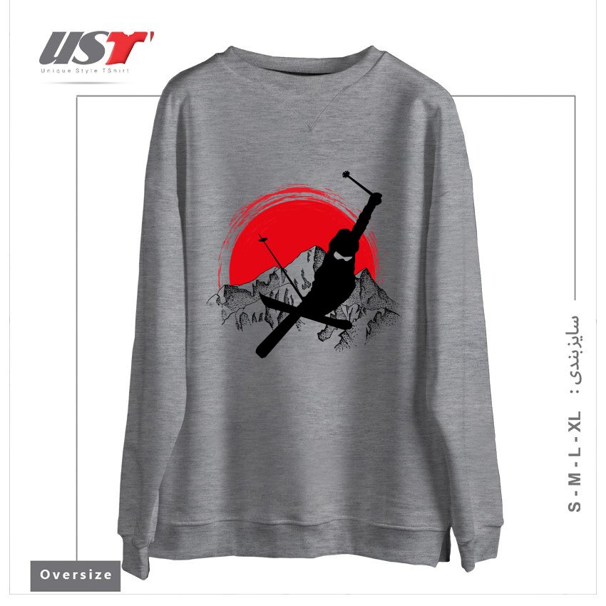 سوییشرت اورسایز طرح MY SKI AND SNOW ART7