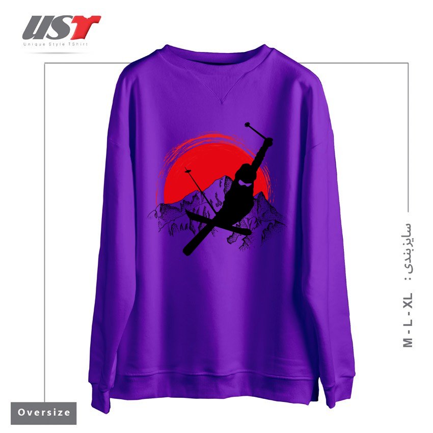 سوییشرت اورسایز طرح MY SKI AND SNOW ART7