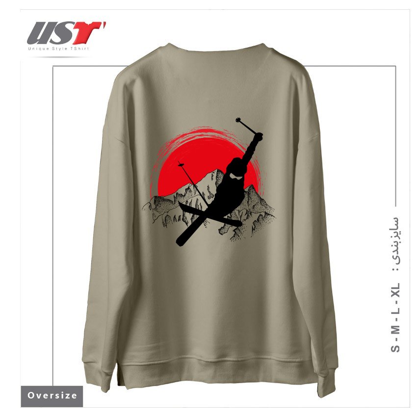 طرح MY SKI AND SNOW ART7 سوییشرت اورسایزرنگ نخودی
