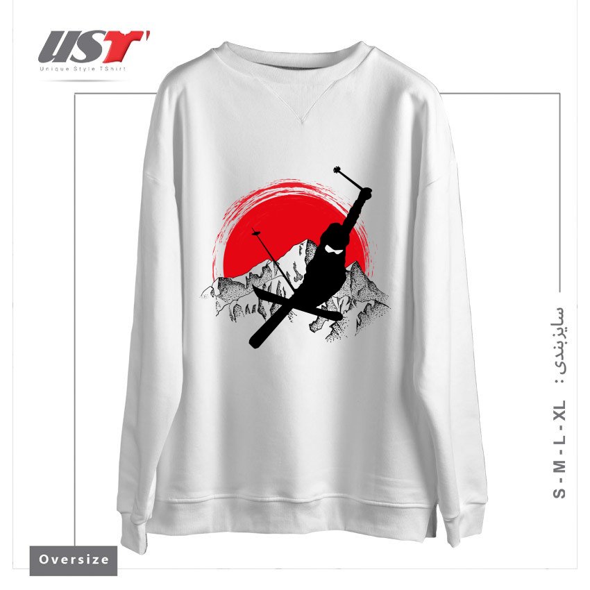 سوییشرت اورسایز طرح MY SKI AND SNOW ART7
