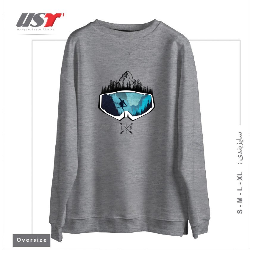 سوییشرت اورسایز طرح MY SKI AND SNOW ART451