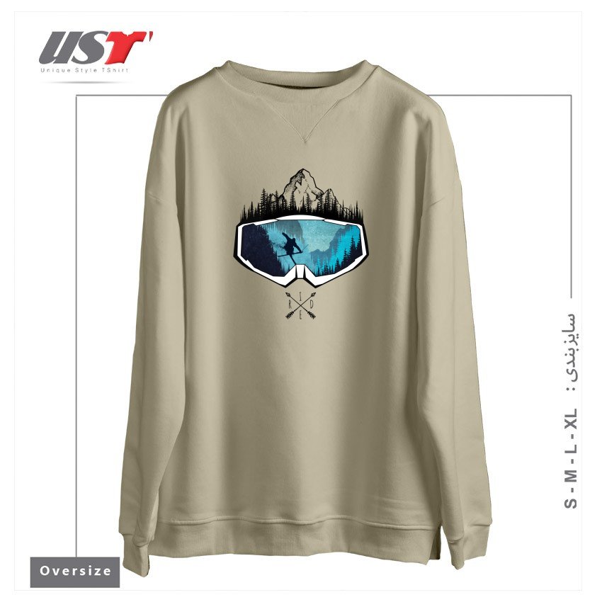 طرح MY SKI AND SNOW ART451 سوییشرت اورسایزرنگ نخودی