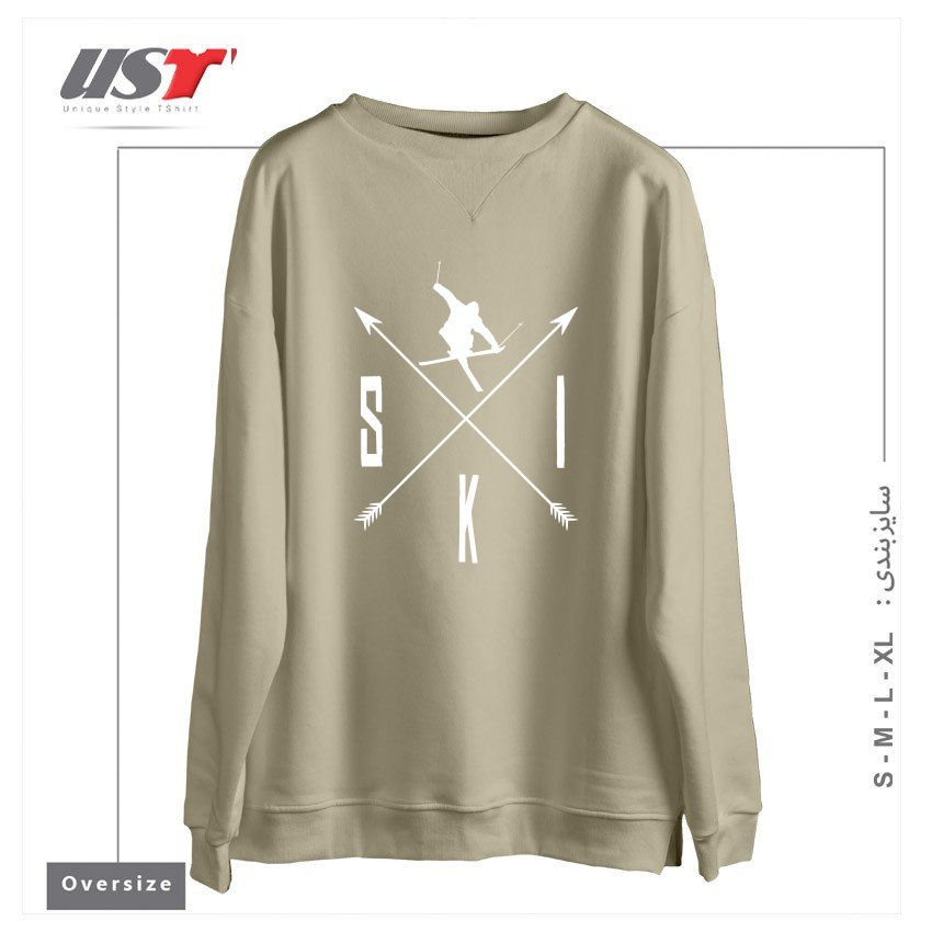 طرح MY SKI AND SNOW ART746 سوییشرت اورسایزرنگ نخودی