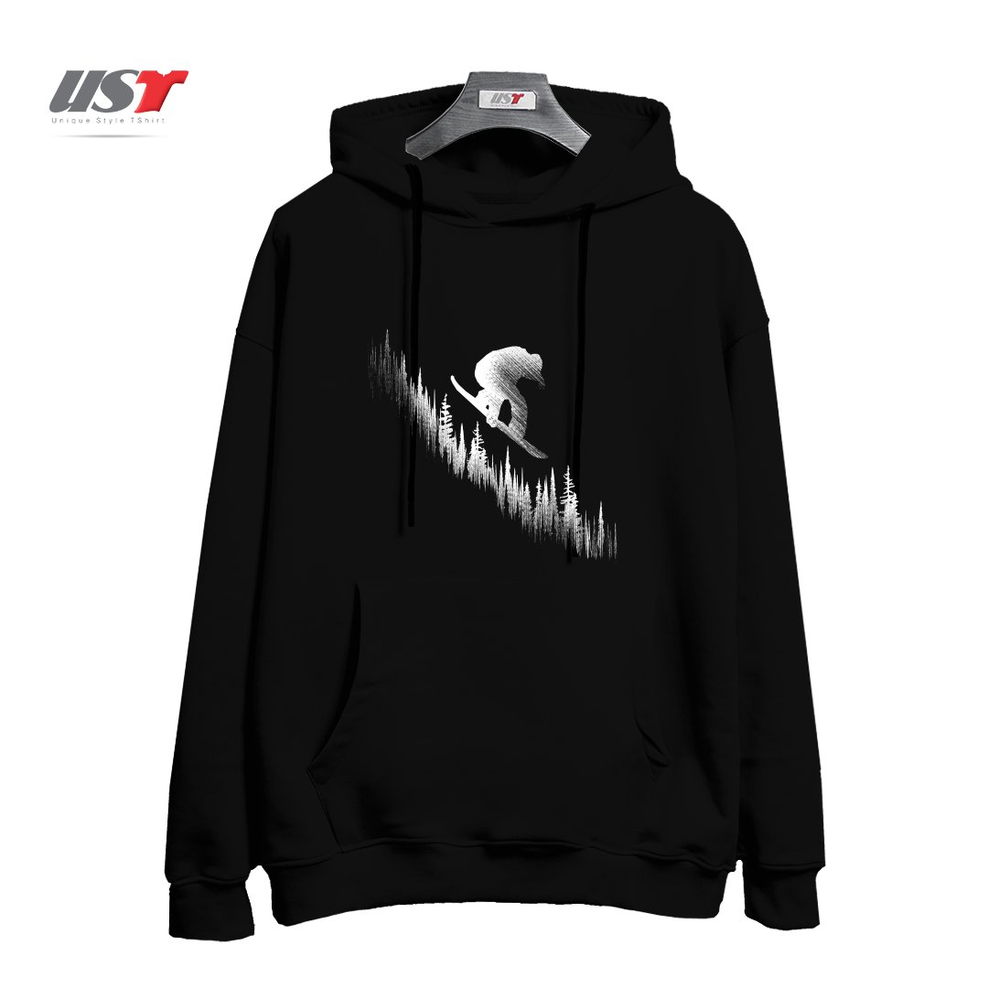 طرح MY SNOWBOARD ART2 هودی اورسایزرنگ مشکی