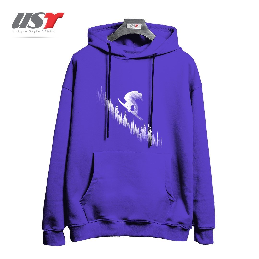 طرح MY SNOWBOARD ART2 هودی اورسایزرنگ بنفش