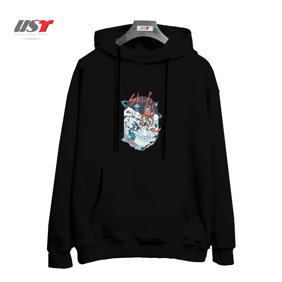 هودی اورسایز طرح SKI FI