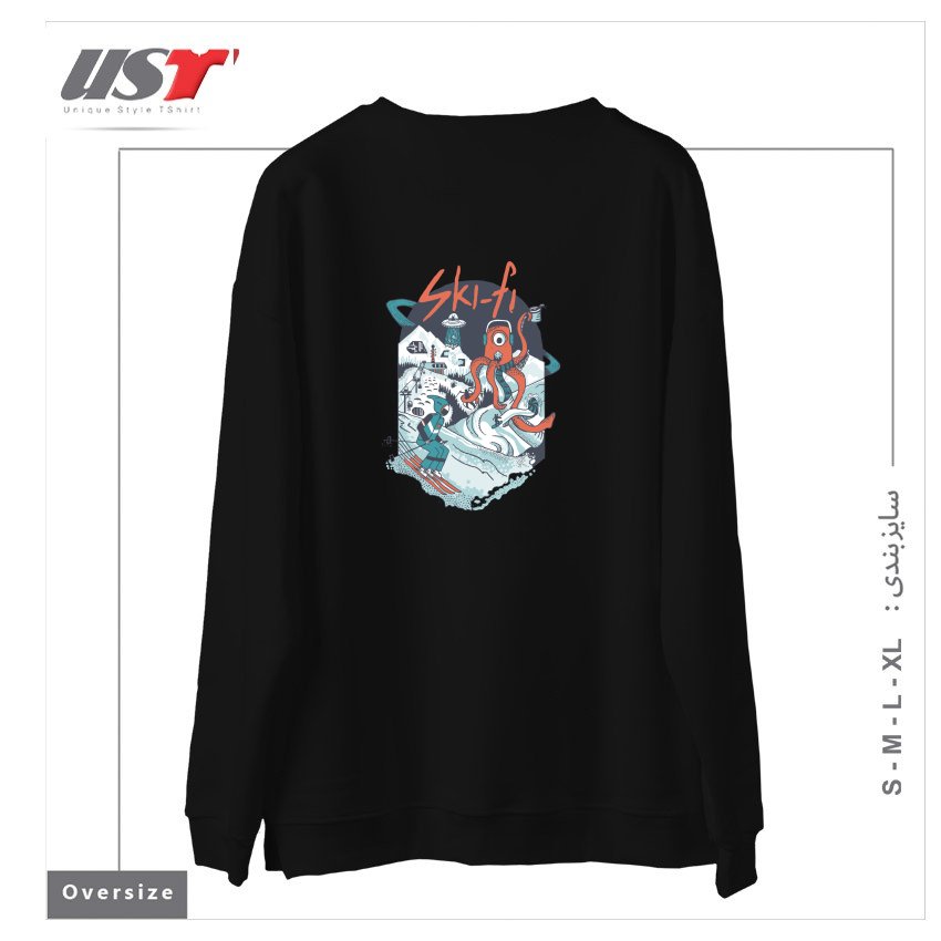 طرح SKI FI سوییشرت اورسایزرنگ مشکی