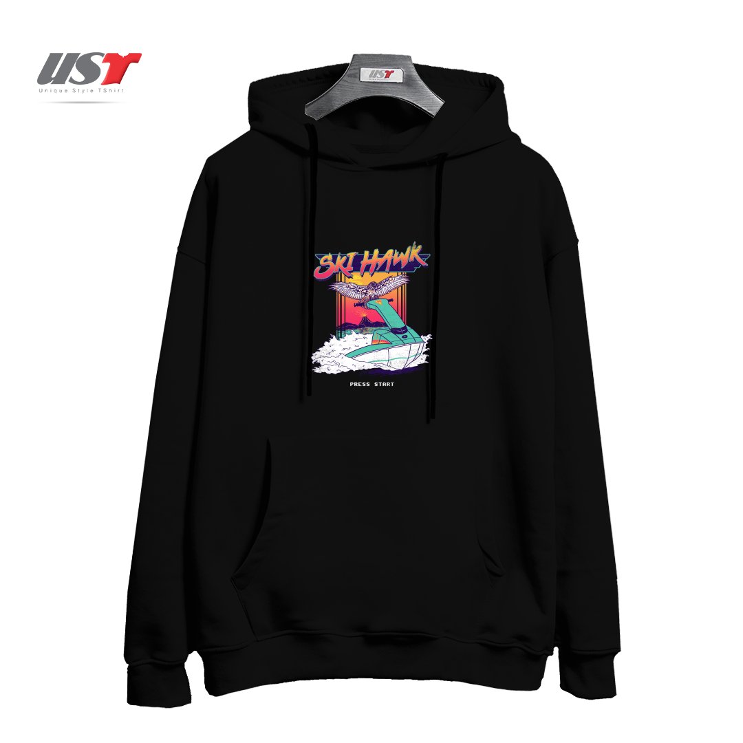 هودی اورسایز طرح SKI HAWK