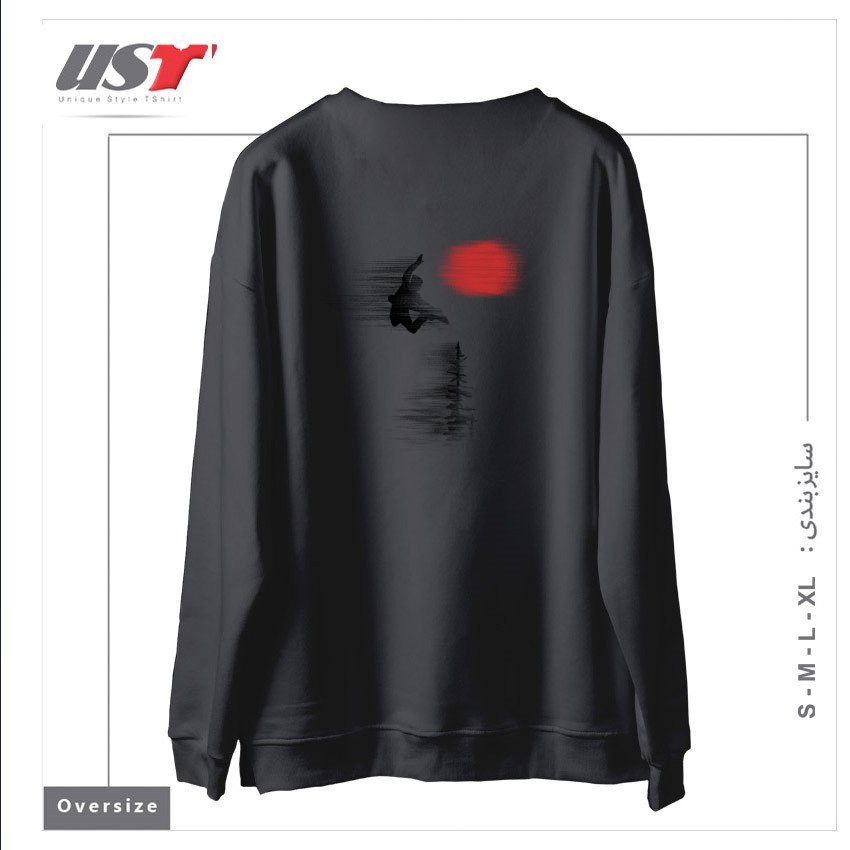 طرح SNOW AND WINTER ART85 سوییشرت اورسایزرنگ دودی