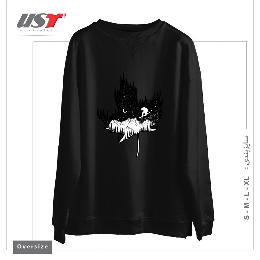 سوییشرت اورسایز طرح SNOWBOARD ART