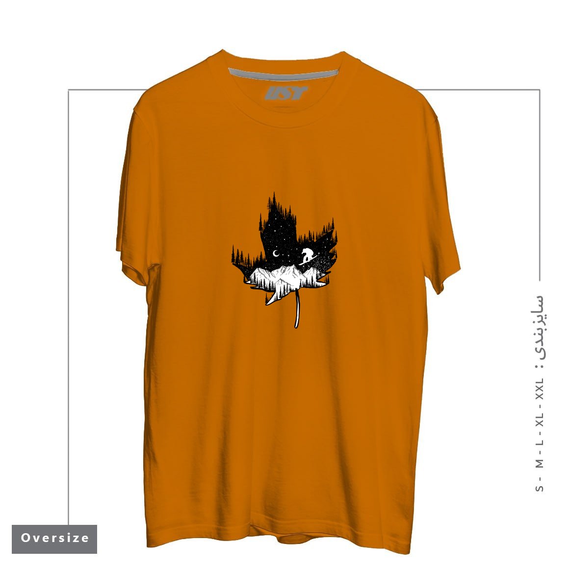 تیشرت اورسایز طرح SNOWBOARD ART