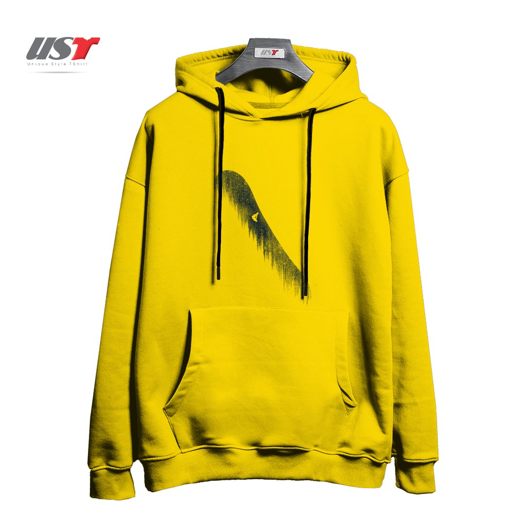 طرح SNOWBOARD ART47 هودی اورسایزرنگ زرد