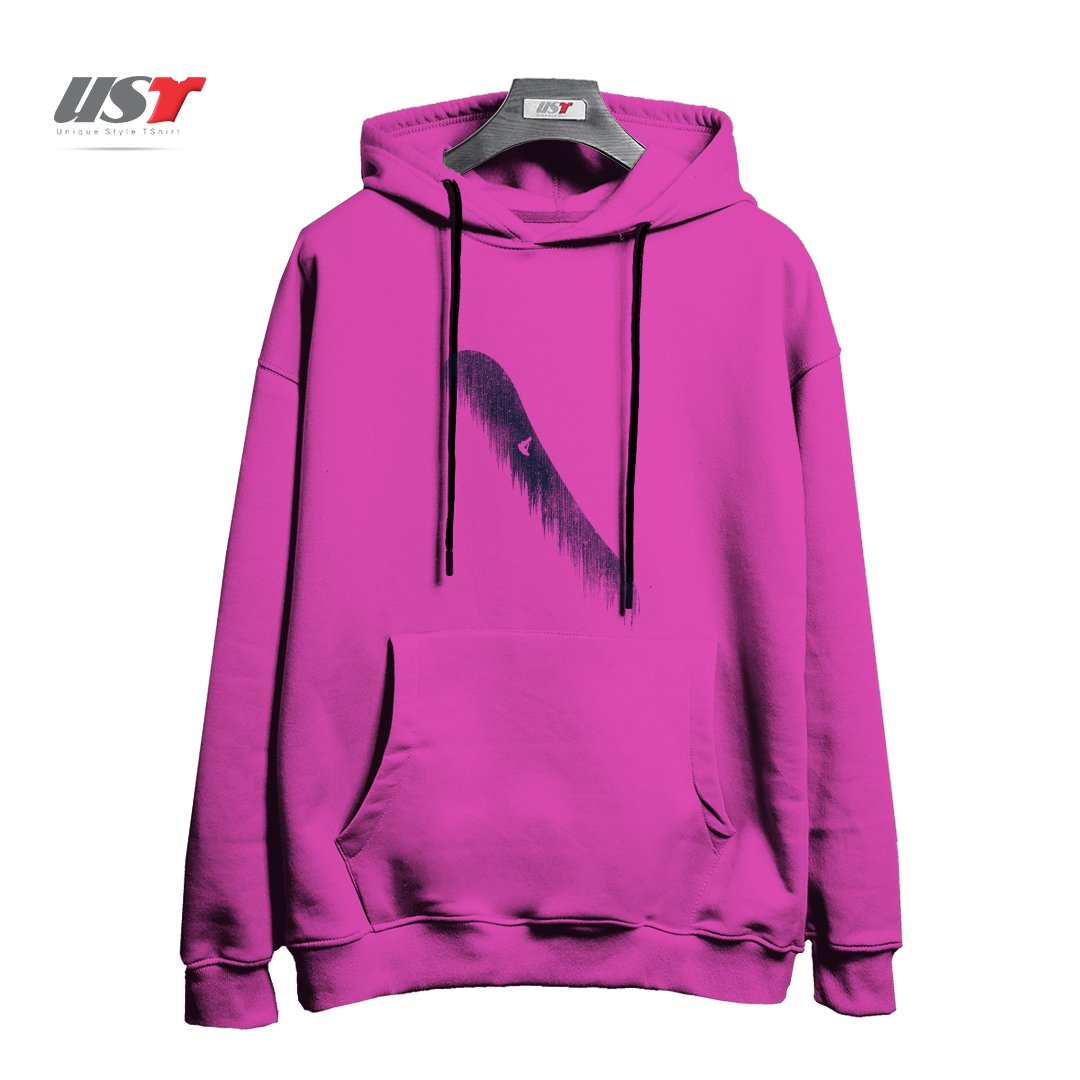 طرح SNOWBOARD ART47 هودی اورسایزرنگ صورتی