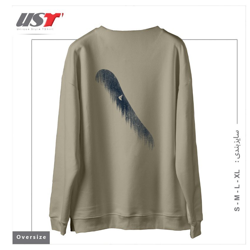 طرح SNOWBOARD ART47 سوییشرت اورسایزرنگ نخودی