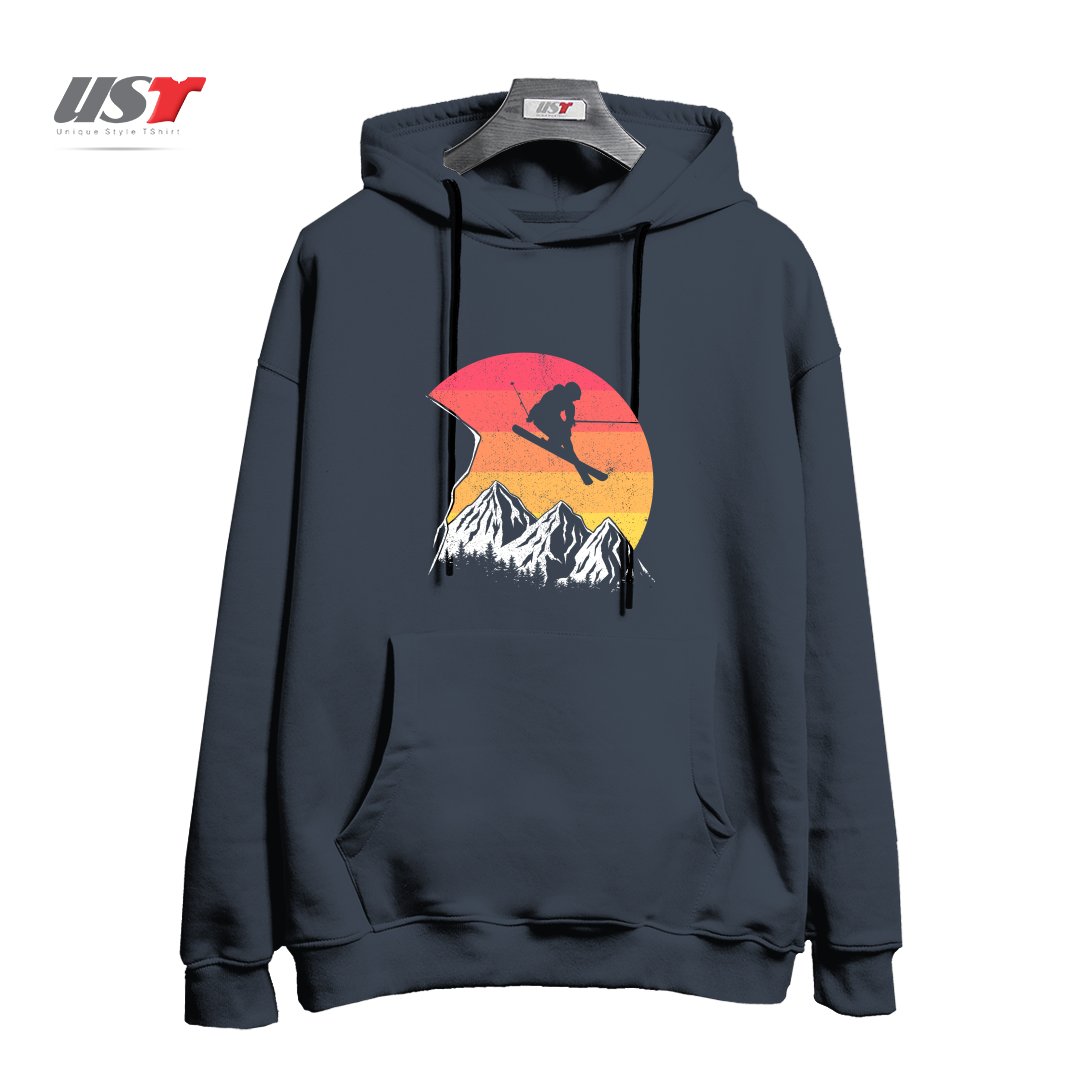 هودی اورسایز طرح VINTAGE ALPINE SKIING