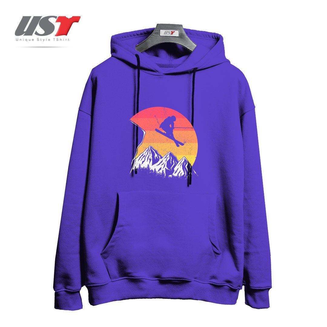 هودی اورسایز طرح VINTAGE ALPINE SKIING