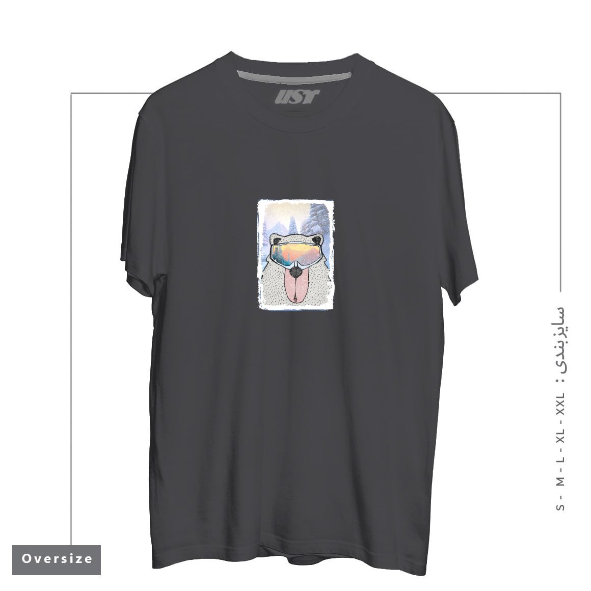 طرح WINTER GAMES AND CRAZY BEARS7 تیشرت اورسایزرنگ دودی