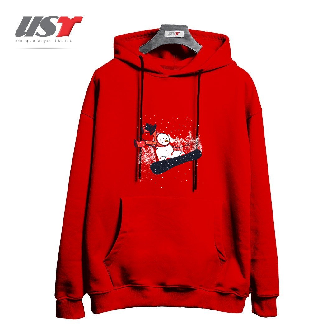 طرح WINTER'S COMING هودی اورسایزرنگ قرمز