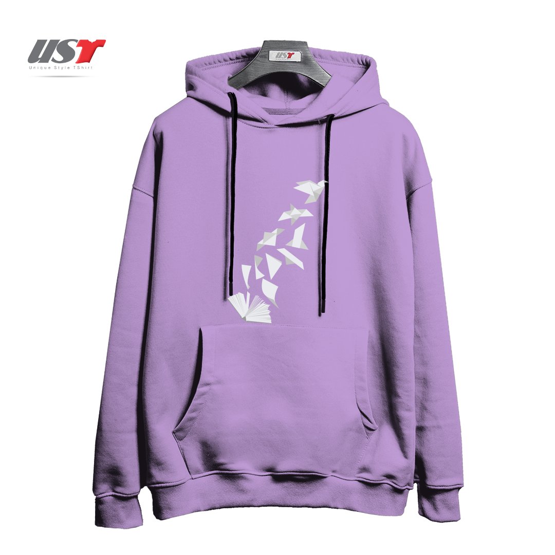 طرح BOOK TO BIRD هودی اورسایزرنگ یاسی