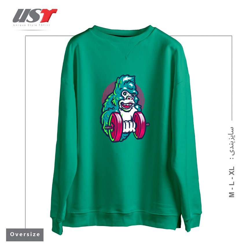 سوییشرت اورسایز طرح GORILLA GYM