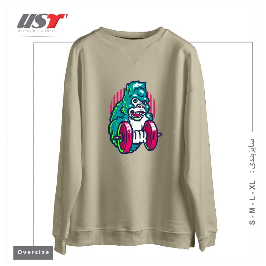 سوییشرت اورسایز طرح GORILLA GYM
