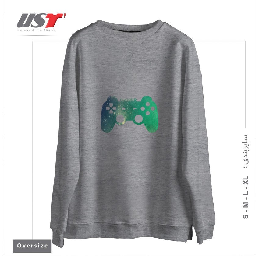 سوییشرت اورسایز طرح GAMER TEE