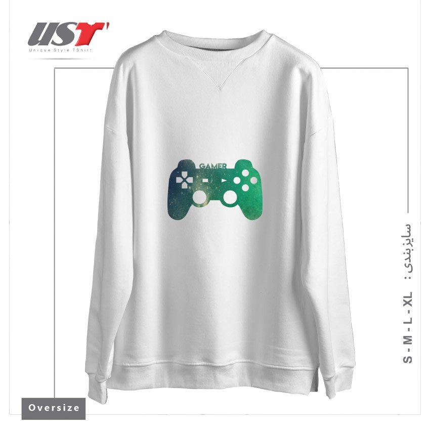 سوییشرت اورسایز طرح GAMER TEE