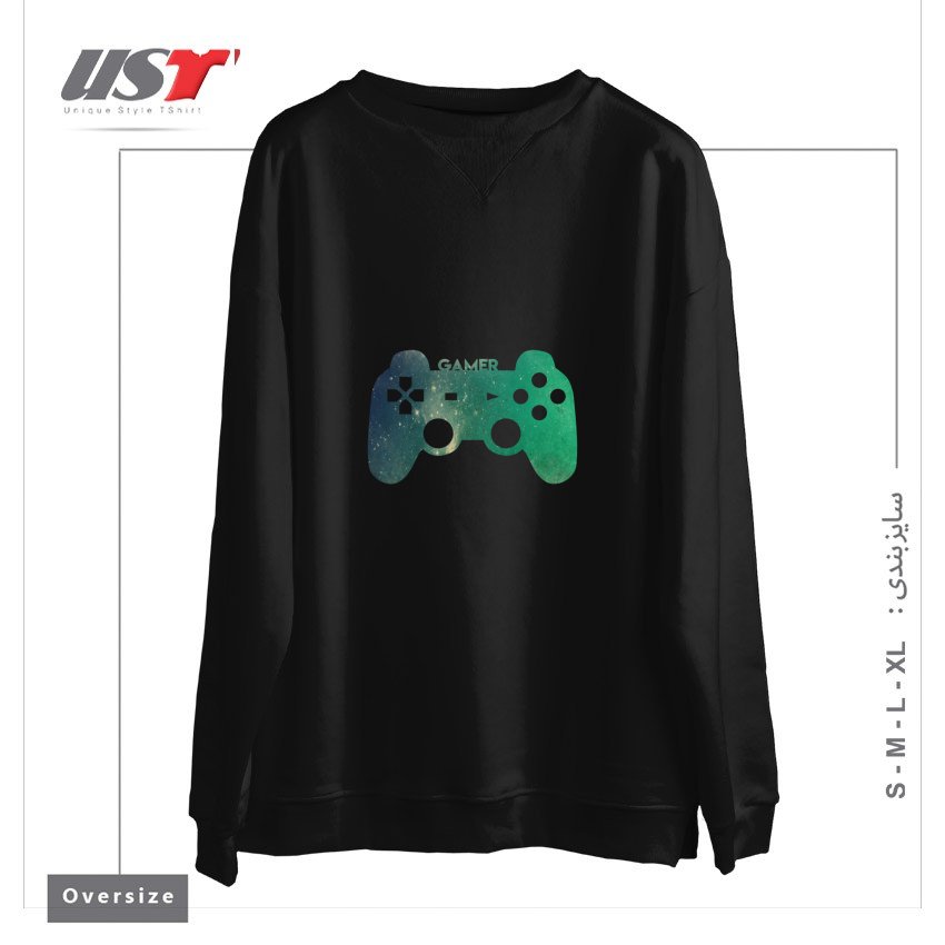 سوییشرت اورسایز طرح GAMER TEE