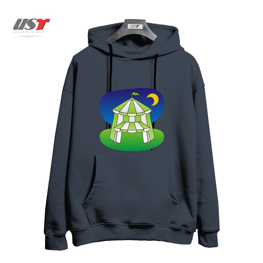 طرح GREEN CIRCUS TENT هودی اورسایزرنگ دودی