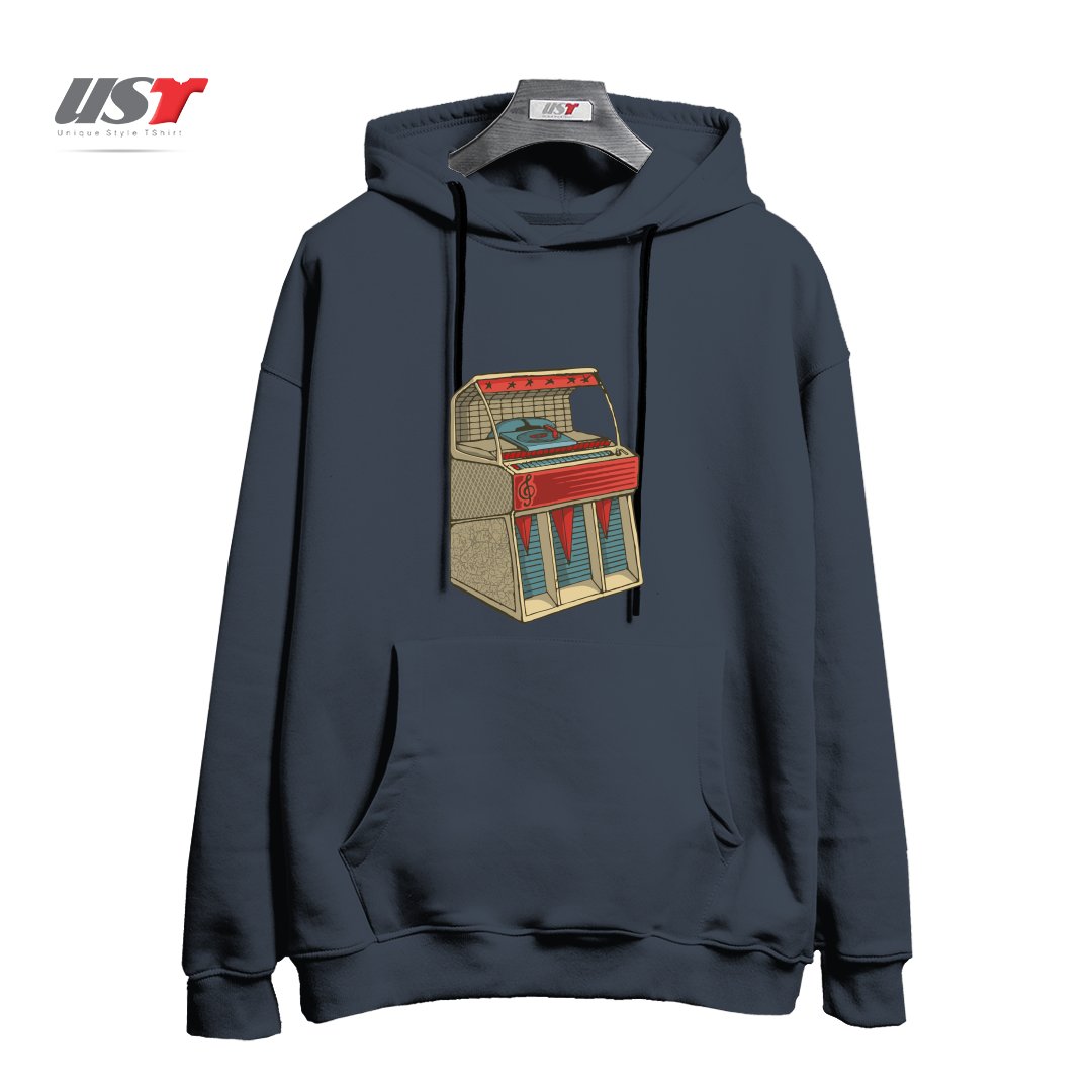 طرح GRUNGE RETRO JUKEBOX هودی اورسایزرنگ دودی