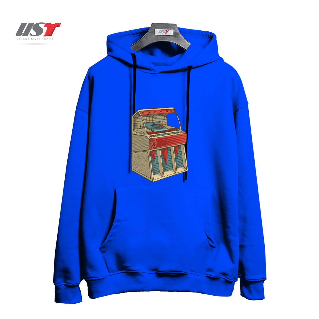 هودی اورسایز طرح GRUNGE RETRO JUKEBOX