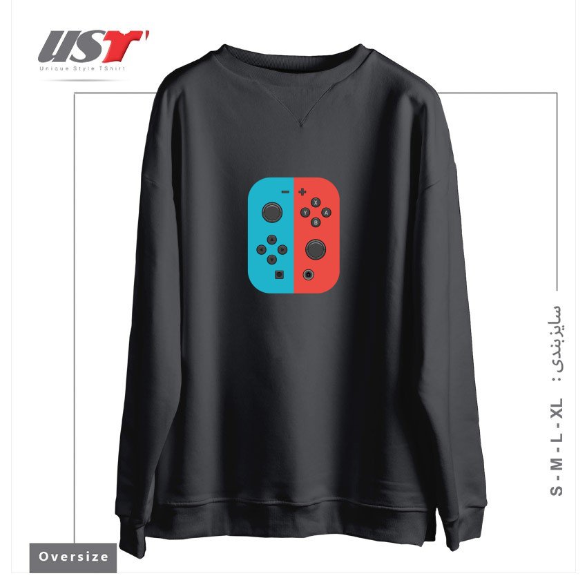 طرح JOY JOY سوییشرت اورسایزرنگ دودی