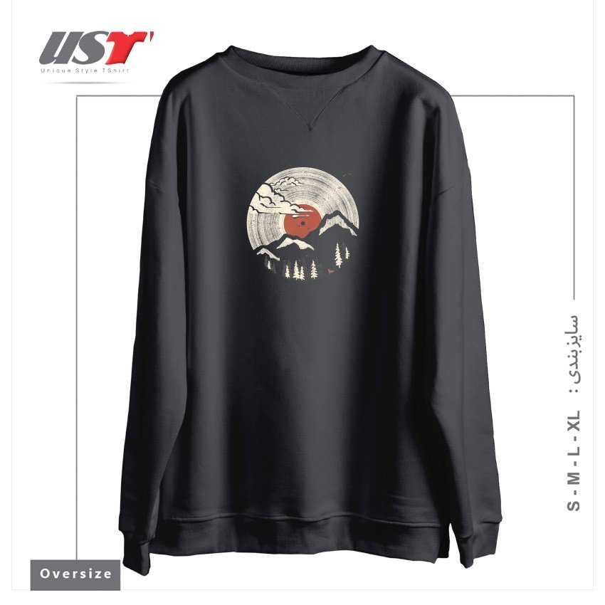 طرح MTN LP سوییشرت اورسایزرنگ دودی