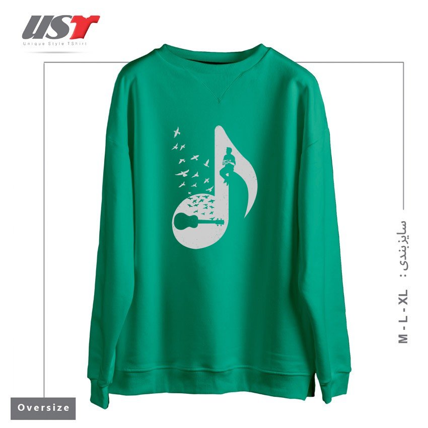 سوییشرت اورسایز طرح MUSICAL NOTE - UKULELE