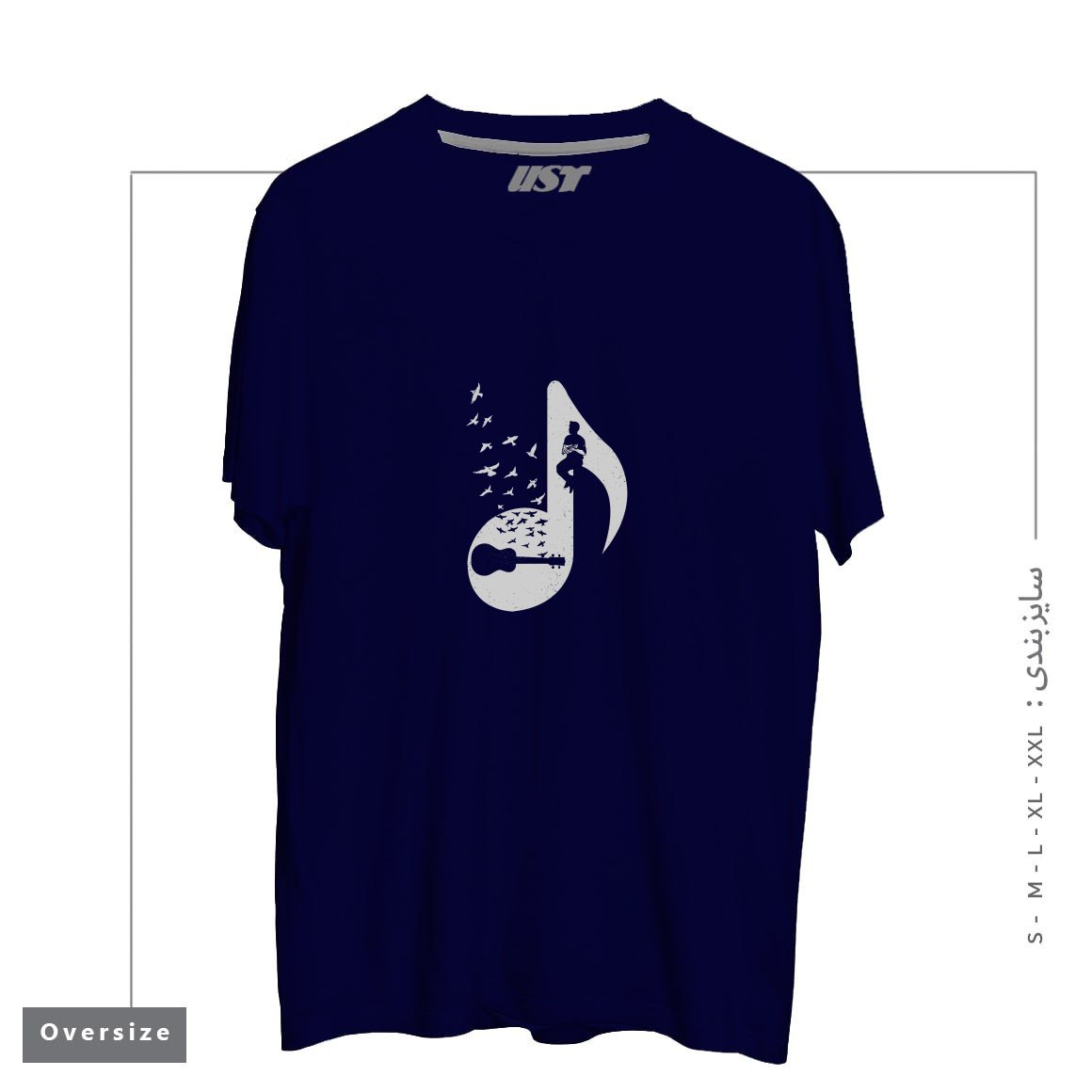 تیشرت اورسایز طرح MUSICAL NOTE - UKULELE