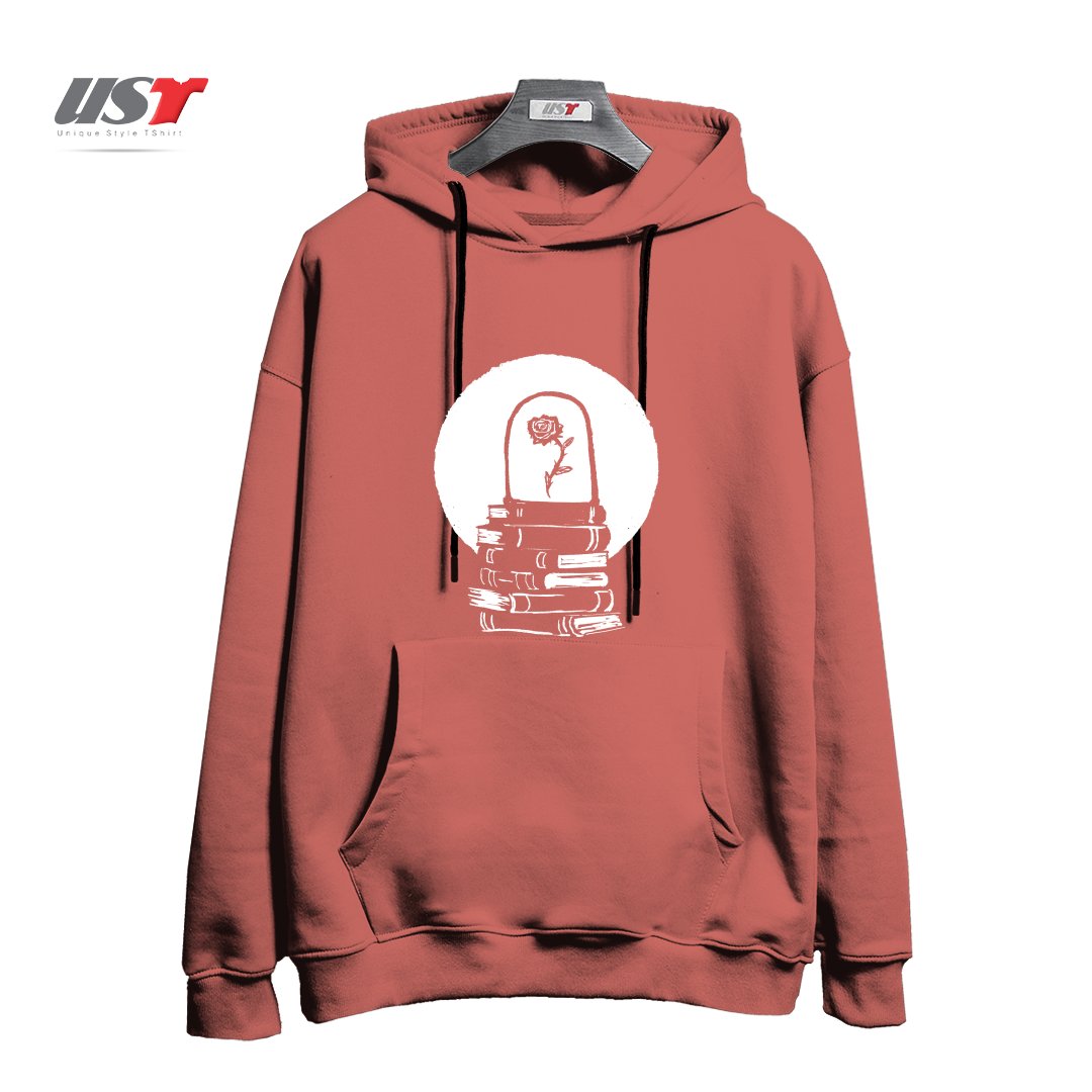 طرح ROSE هودی اورسایزرنگ آجری