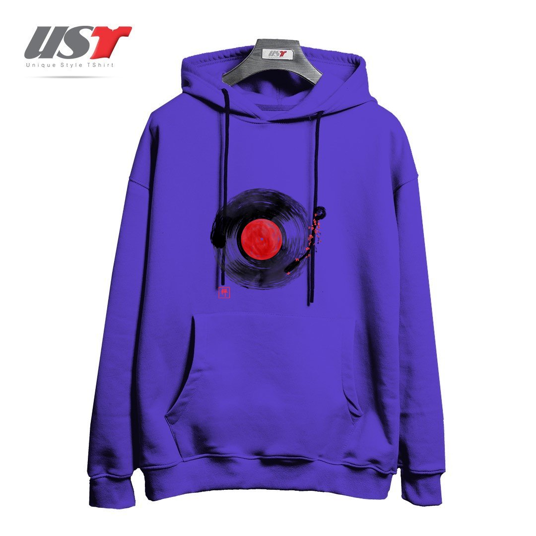 طرح ZEN MUSIC هودی اورسایزرنگ بنفش