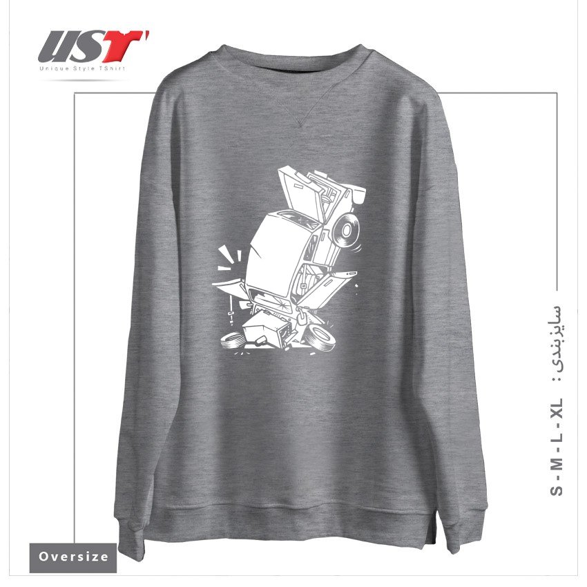 سوییشرت اورسایز طرح AUTO DROP