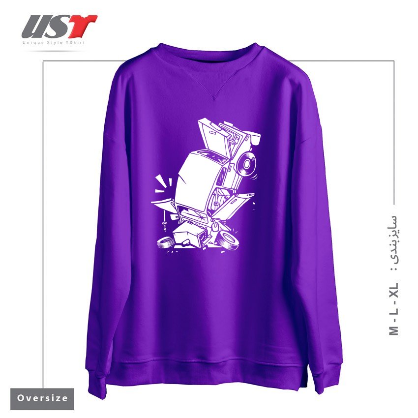 سوییشرت اورسایز طرح AUTO DROP