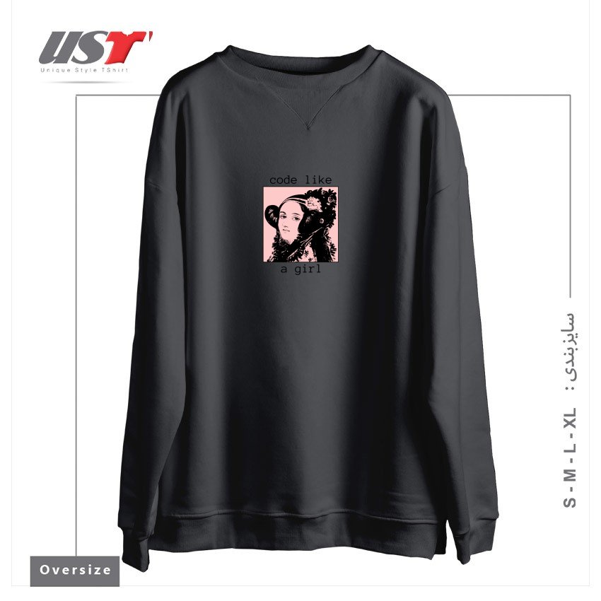 سوییشرت اورسایز طرح ADA LOVELACE - GIRL CODE